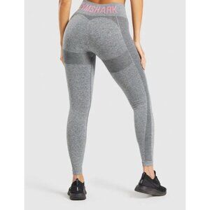 Gymshark Flex High Waisted Legging Heather Gray Pink Small